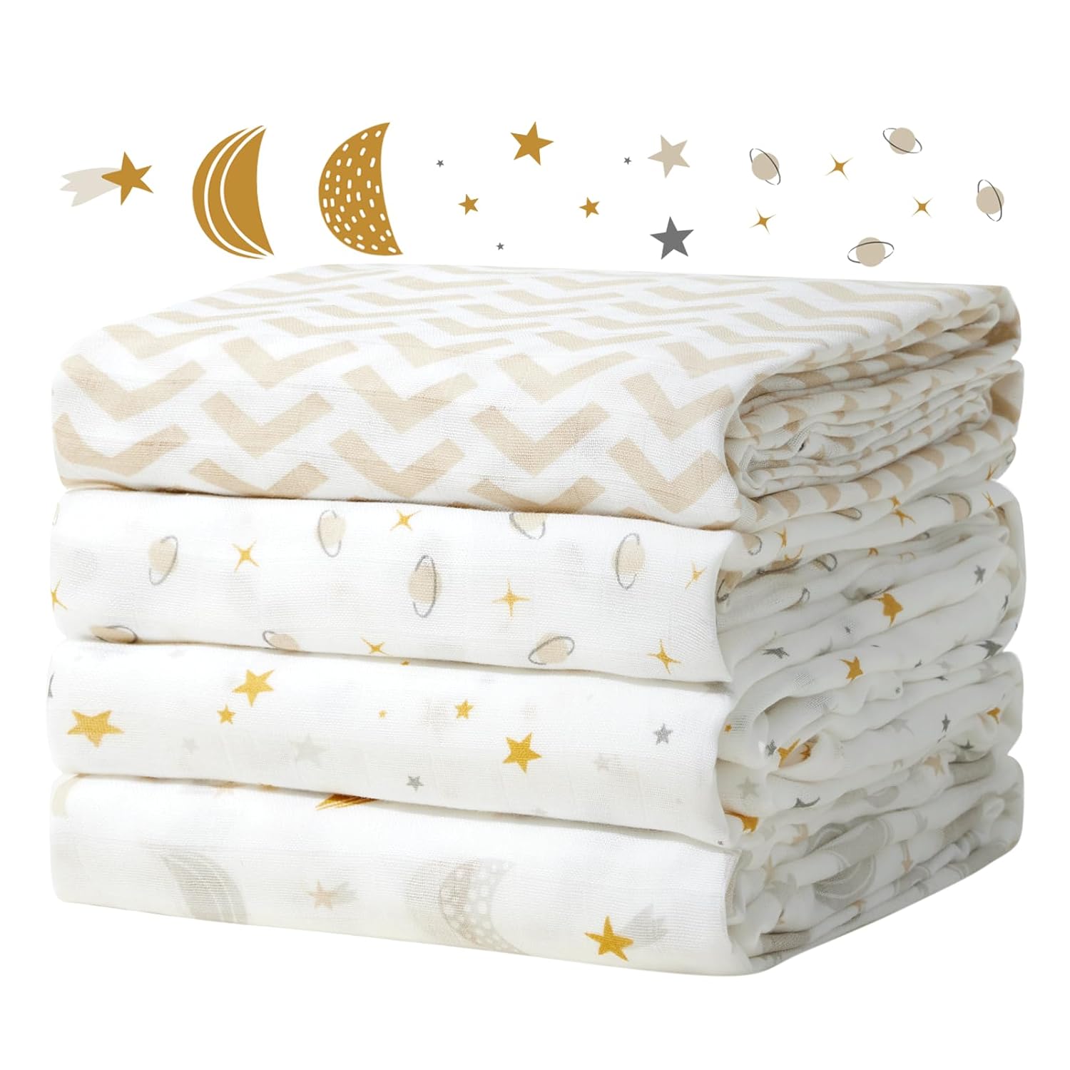 Momcozy Muslin Swaddle Blankets for Newborns - Soft & Breathable