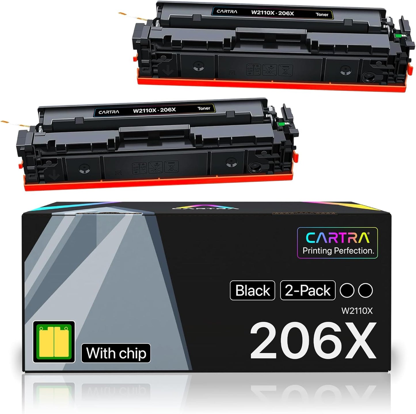 206X 206A Black Toner Cartridge Compatible Replacement for HP