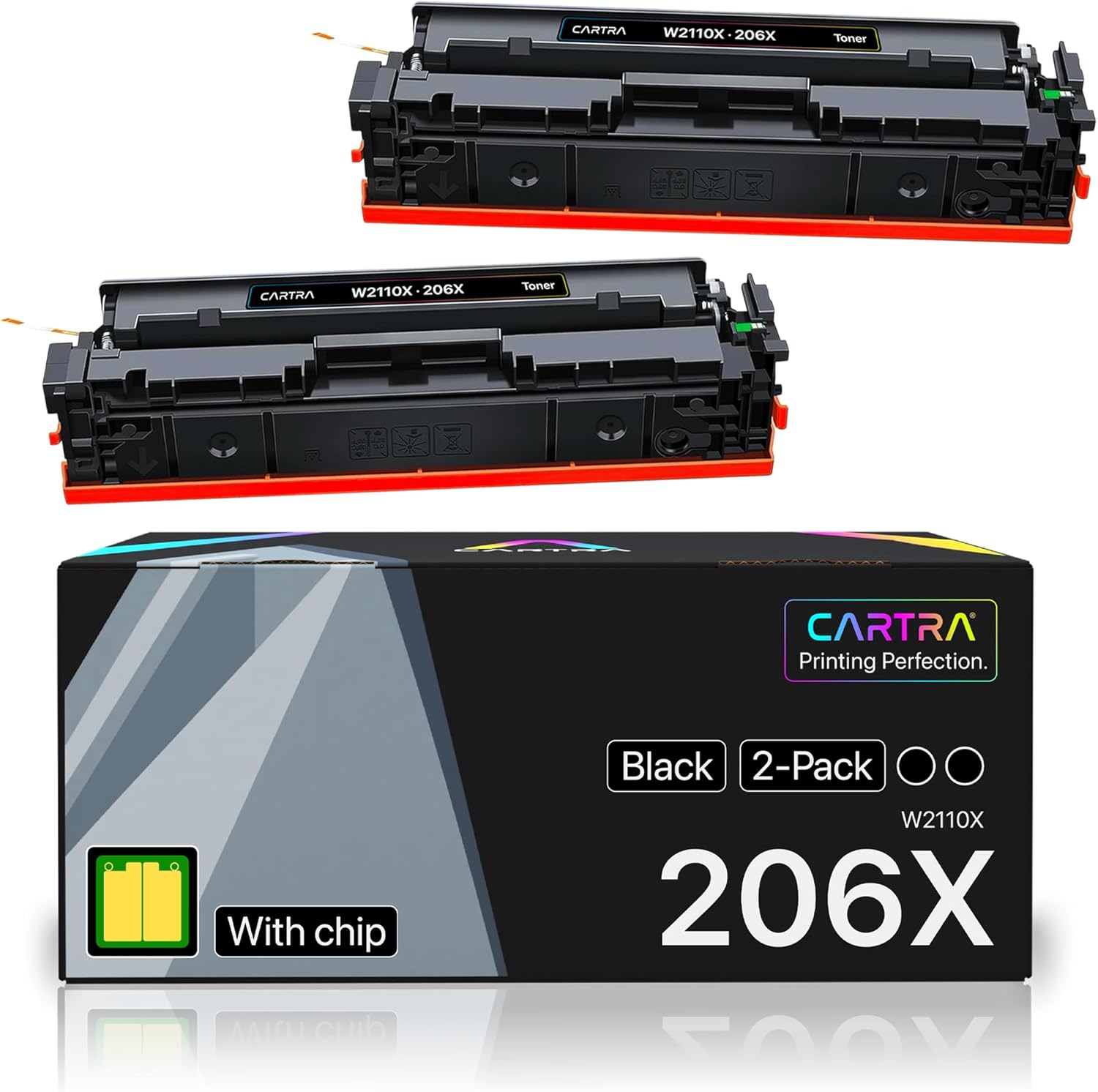 206X 206A Black Toner Cartridge Compatible Replacement for HP