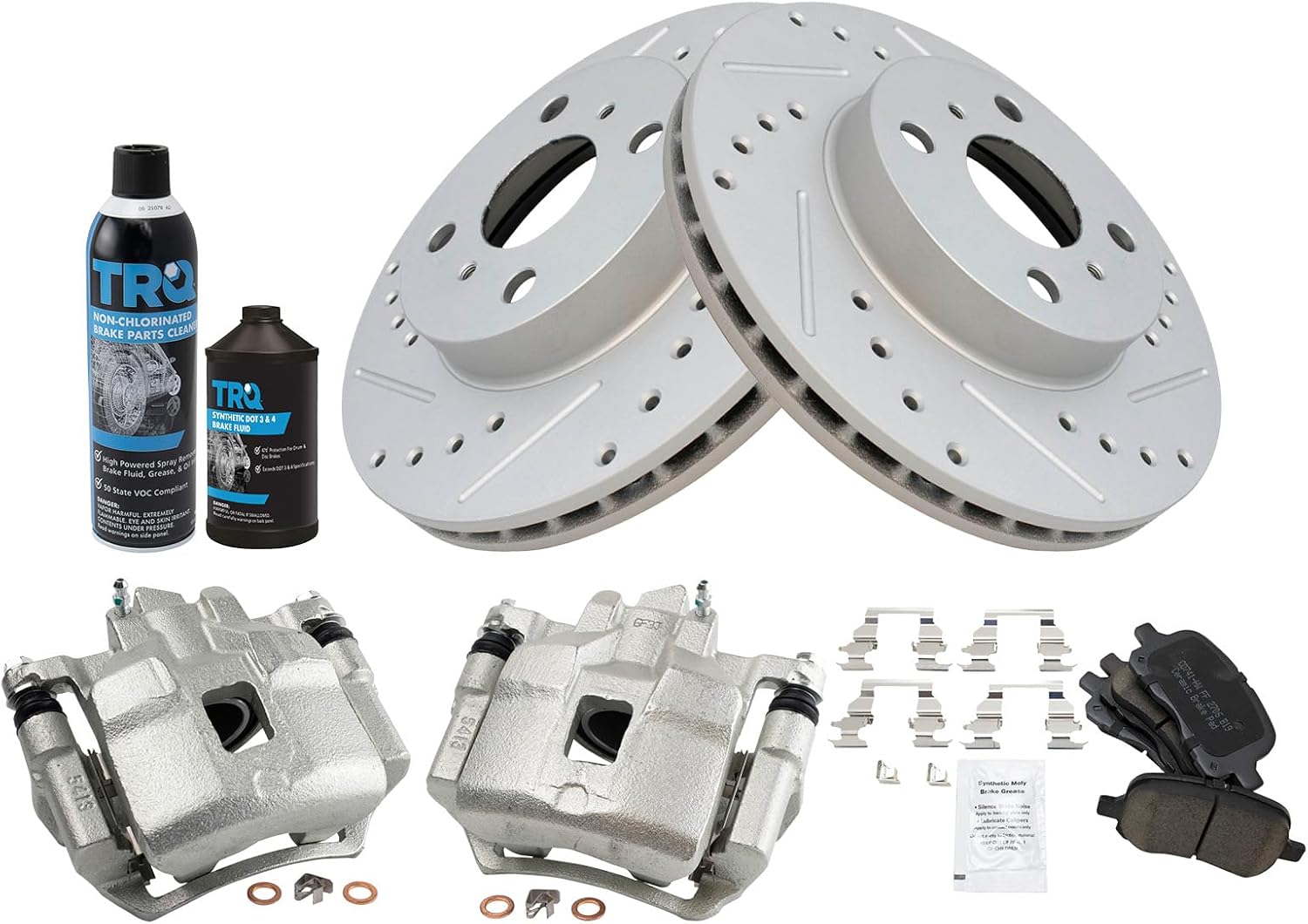 TRQ Front Performance Brake Pad & Rotor Kit for Toyota Corolla