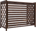 Air Conditioner Privacy Screen Retro Wood Fence - Outdoor Unit Cover