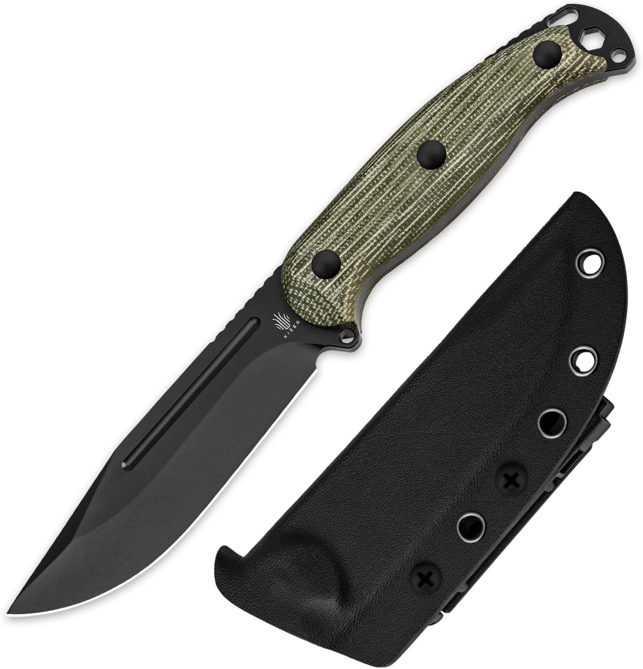 Kizer Ursa Major Fixed Blade Knife for Hunting and Survival