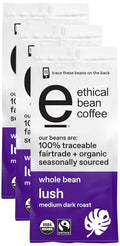 Ethical Bean Lush Medium Dark Roast Whole Bean Coffee - Fairtrade