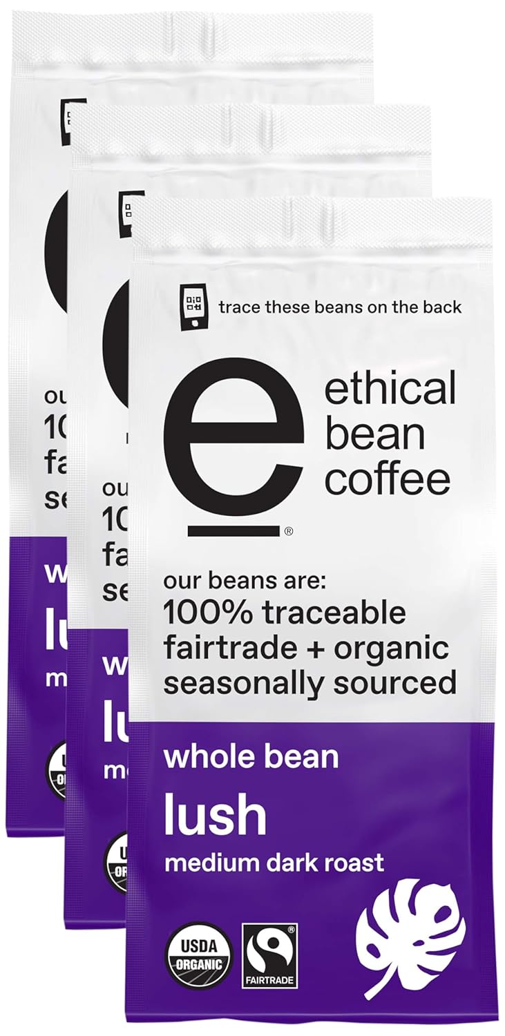 Ethical Bean Fairtrade Organic Coffee Lush Medium Dark Roast