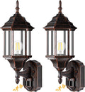 Motion Sensor Outdoor Lights 16 in 2 Pack - Dusk to Dawn Security