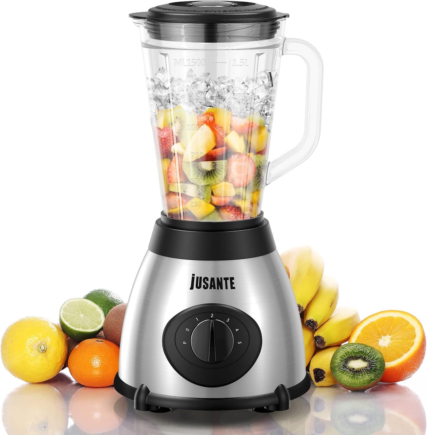 JUSANTE 1000W Blender: Powerhouse for Shakes & Smoothies