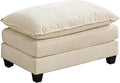 SoarFlash Chenille Sectional Sofa Ottoman, Beige - Flexible Modular