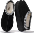 Project Cloud Womens Genuine Leather Platform Slippers - Memory Foam