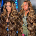 Durya Honey Blonde Ombre Lace Front Wig Human Hair - Natural Body Wave