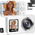 Digital Camera 4K 64MP Dual Screens 18X Zoom - Beginner Friendly