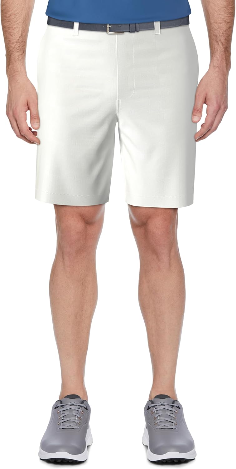 PGA TOUR Mens 9in Flat Front Golf Shorts with Active Waistband
