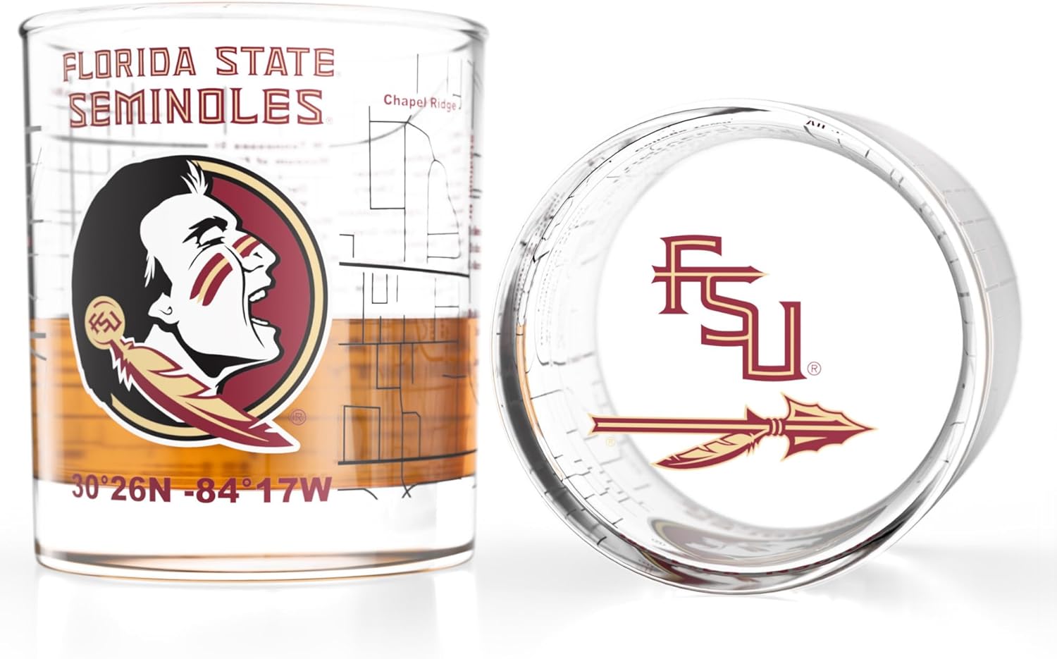 Florida State University Seminoles College Whiskey Glasses Set