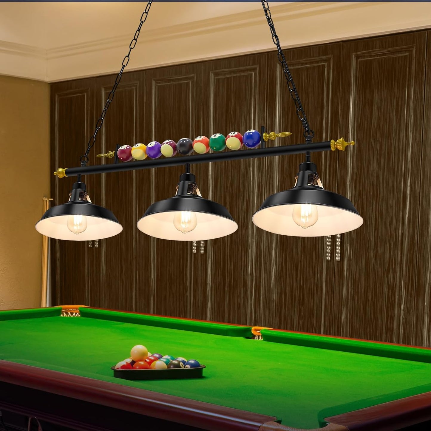 Adjustable Pool Table Lights for 7ft-8ft Billiard Game Rooms