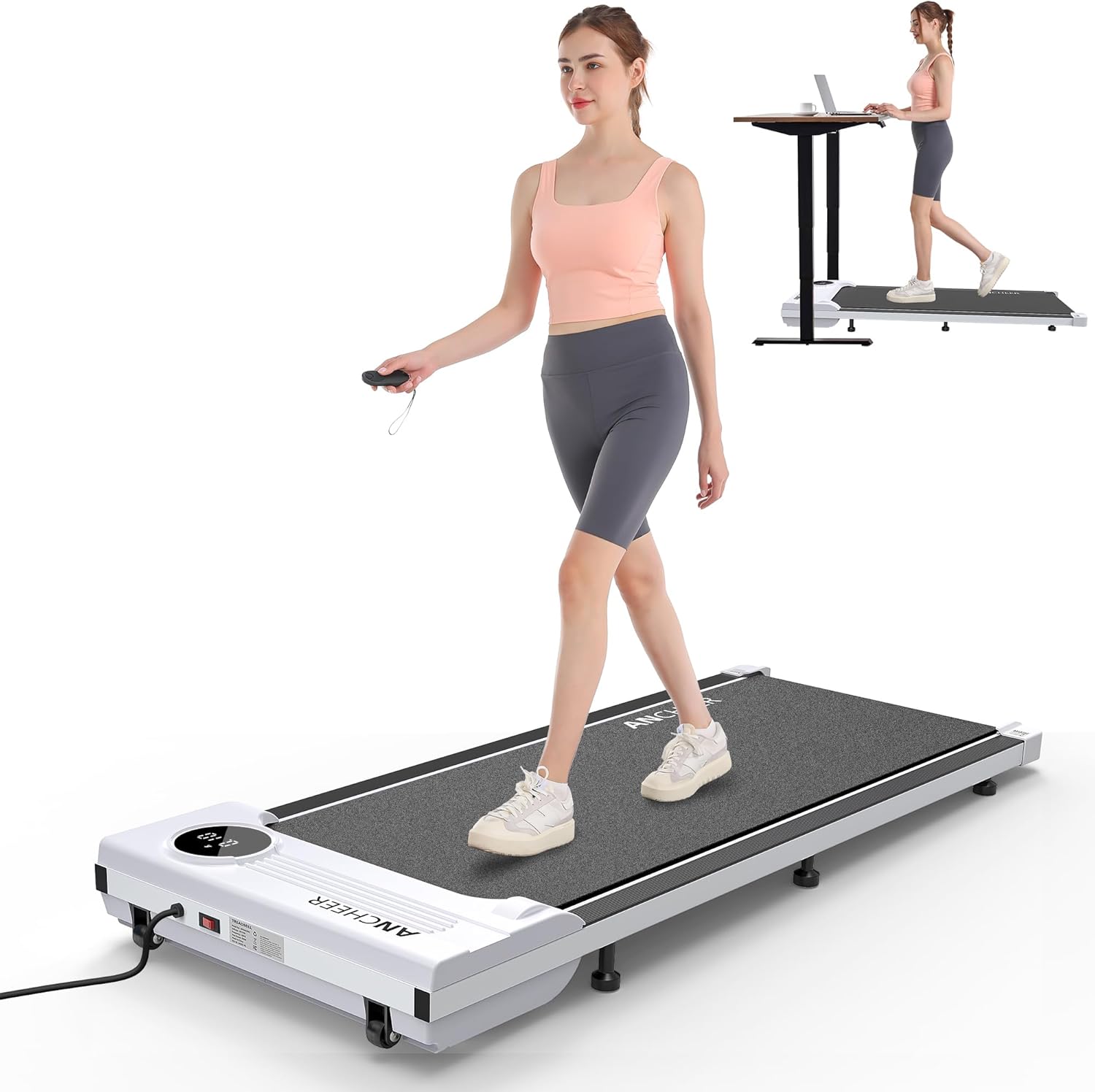 ANCHEER Under Desk Treadmill - Quiet & Portable 2.5HP Walking Pad