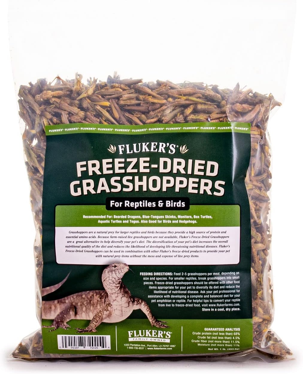 Fluker's Freeze Dried Grasshoppers for Reptiles - Nutrient Rich