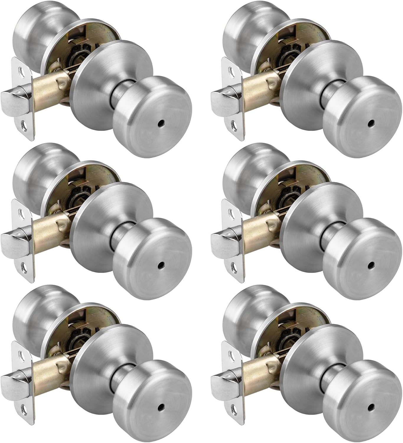 Pismo Door Knob with Lock - Modern Privacy Door Handles