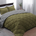 Beyond Twin Comforter Set Olive Green/Charcoal Gray - Reversible