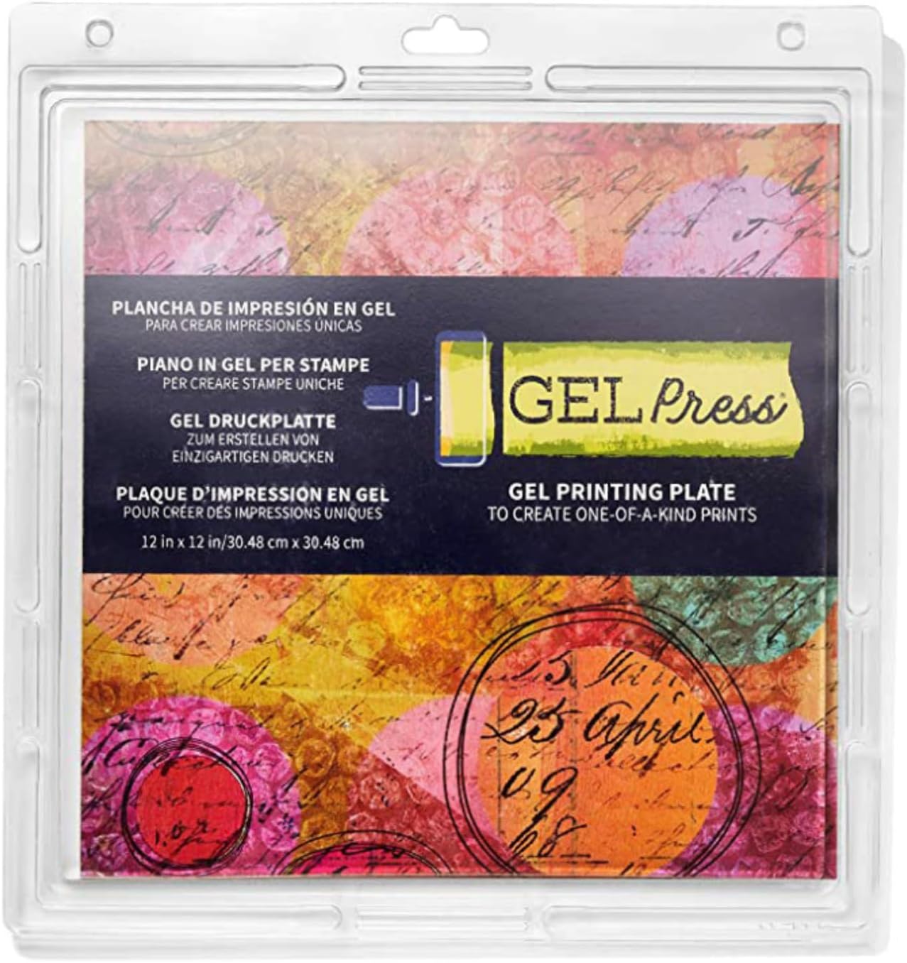 Gel Press Monoprinting Print Plate - Versatile 12 X 12 Gel Plate