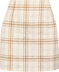 Plaid Skirts for Women Pencil Mini Skirt High Waist - Cozy Fit