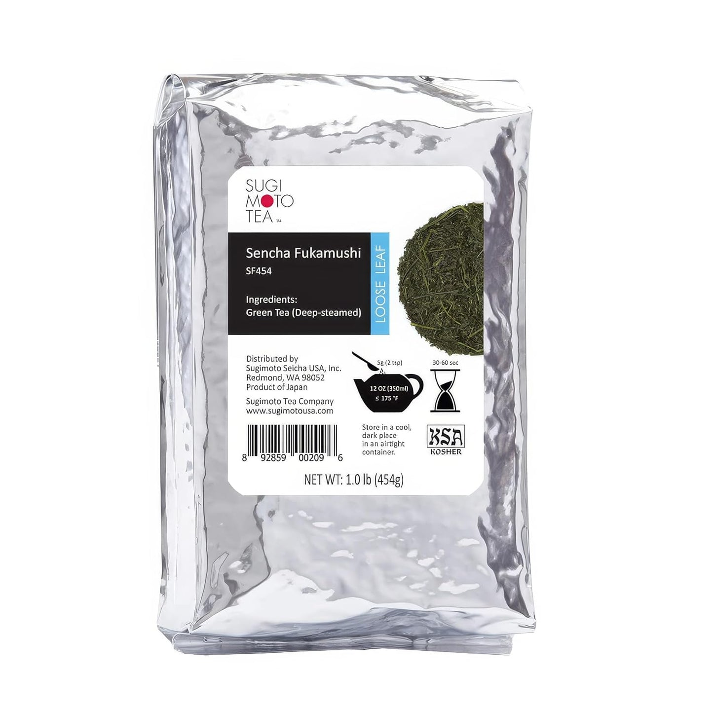 Japanese Sencha Green Tea Leaf Bulk - Premium Quality 1.0 lb