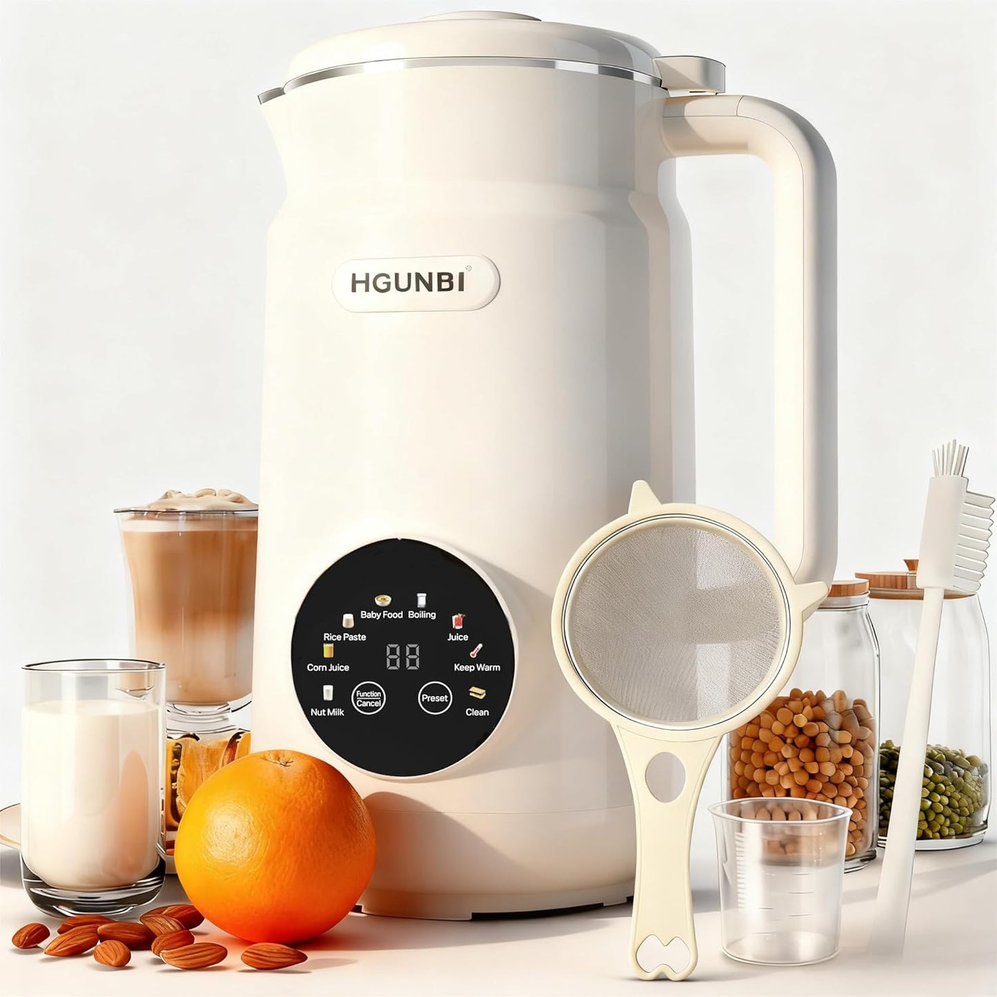 8-in-1 Automatic Nut Milk Maker for Homemade Plant-Based Milk