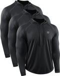 Men's Dry Fit Athletic Hooded Long Sleeve Shirt - Lightweight Run