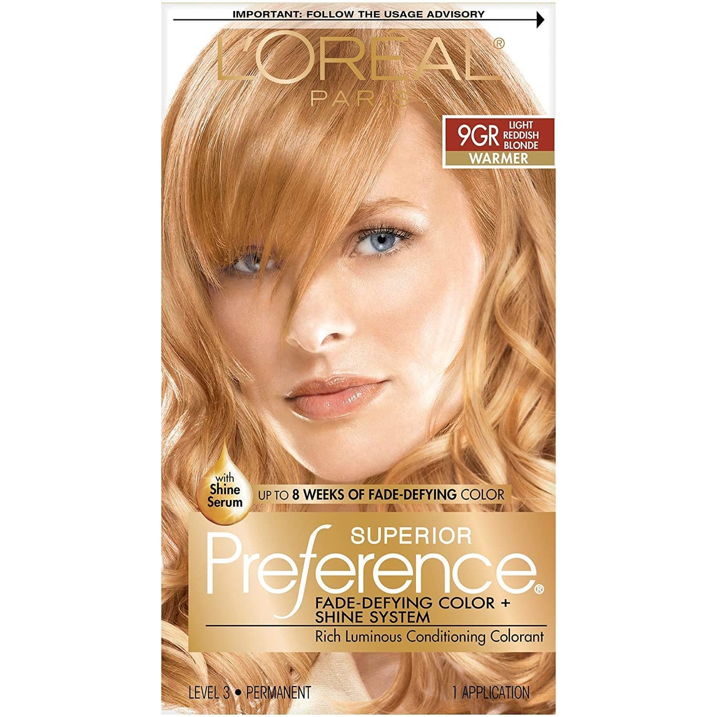 L'Oreal Superior Preference 9GR Light Reddish Blonde Hair Color