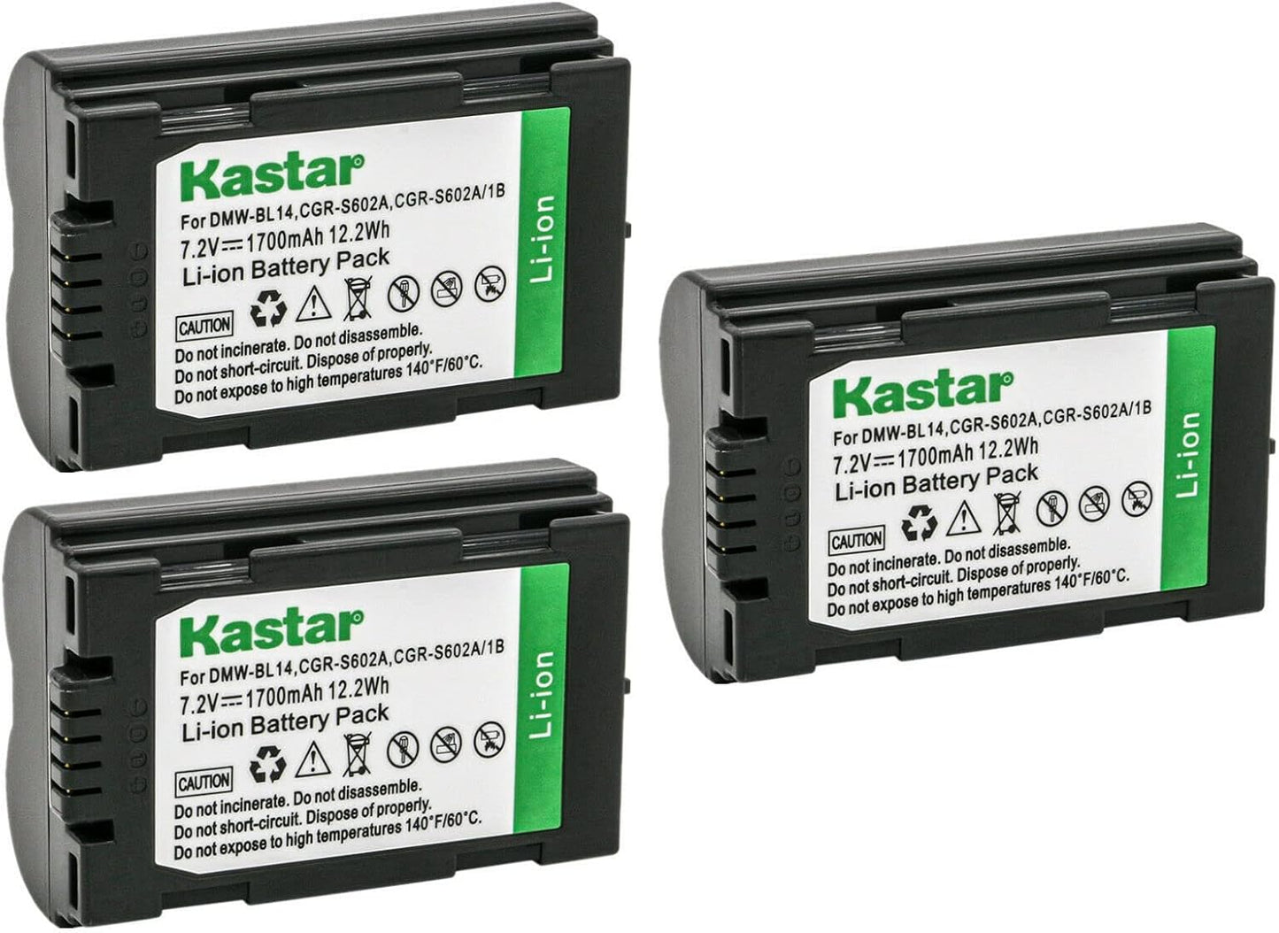 Kastar Battery 3-Pack Replacement for Leica Cameras - High Capacity
