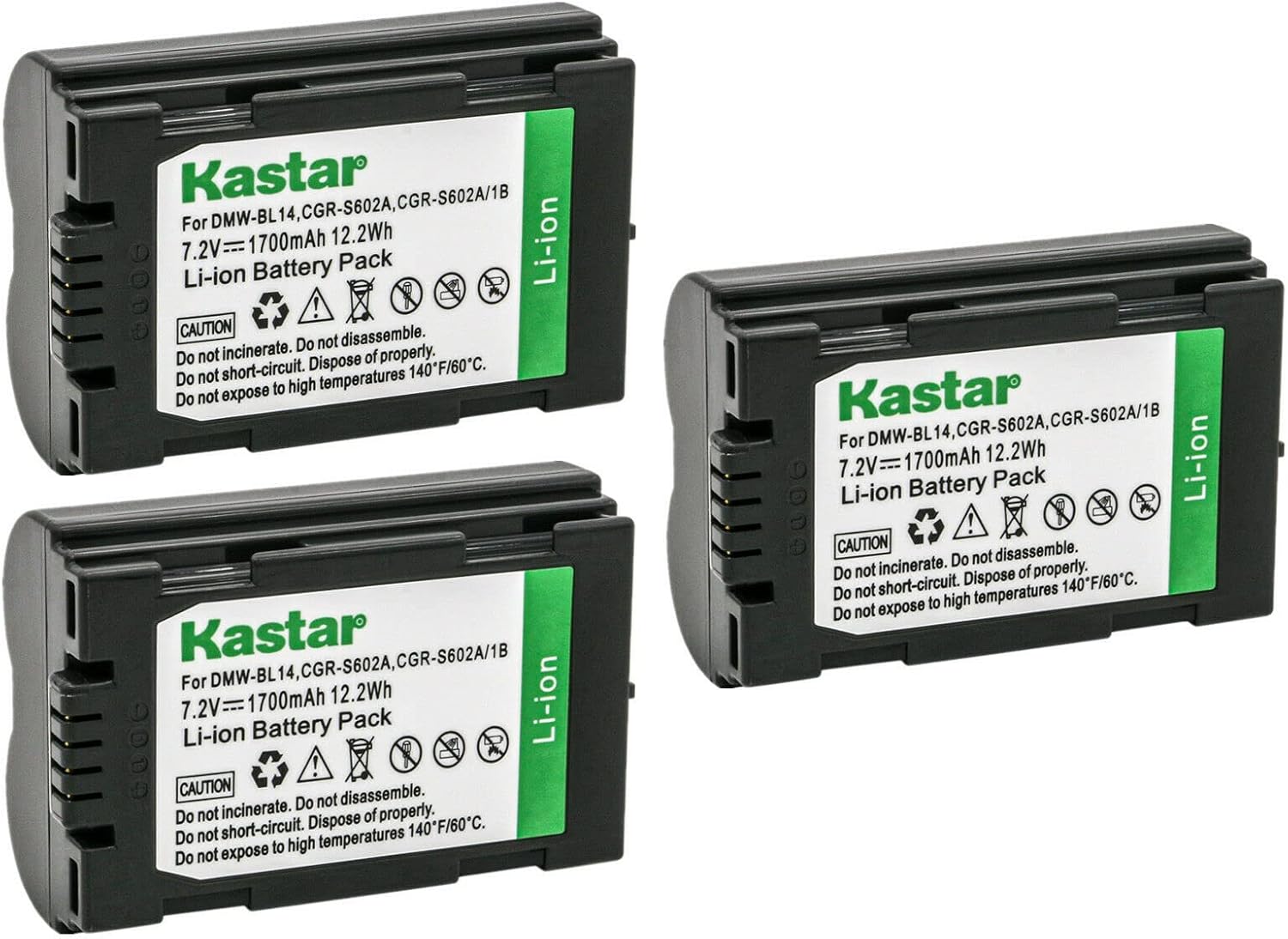 Kastar Battery 3-Pack Replacement for Leica Cameras - High Capacity