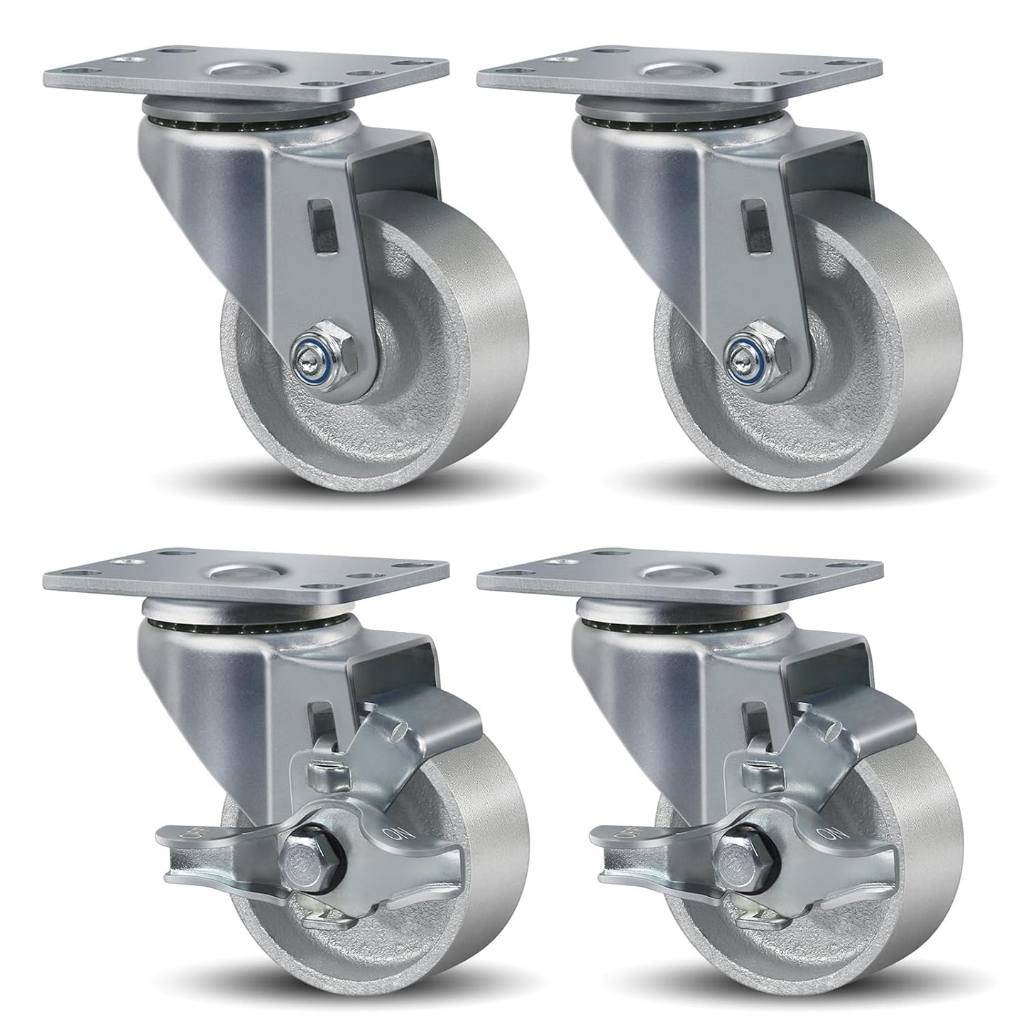 3 Inch Heavy Duty Caster Wheels Set of 4 for Industrial Use