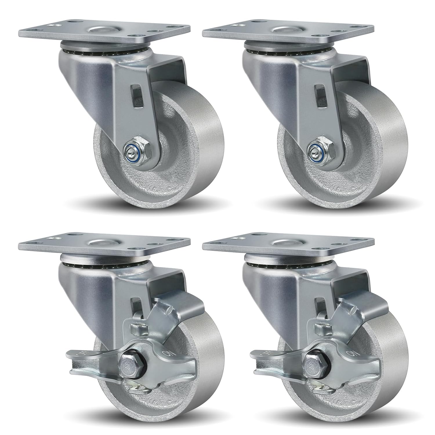 3 Inch Heavy Duty Caster Wheels Set of 4 for Industrial Use