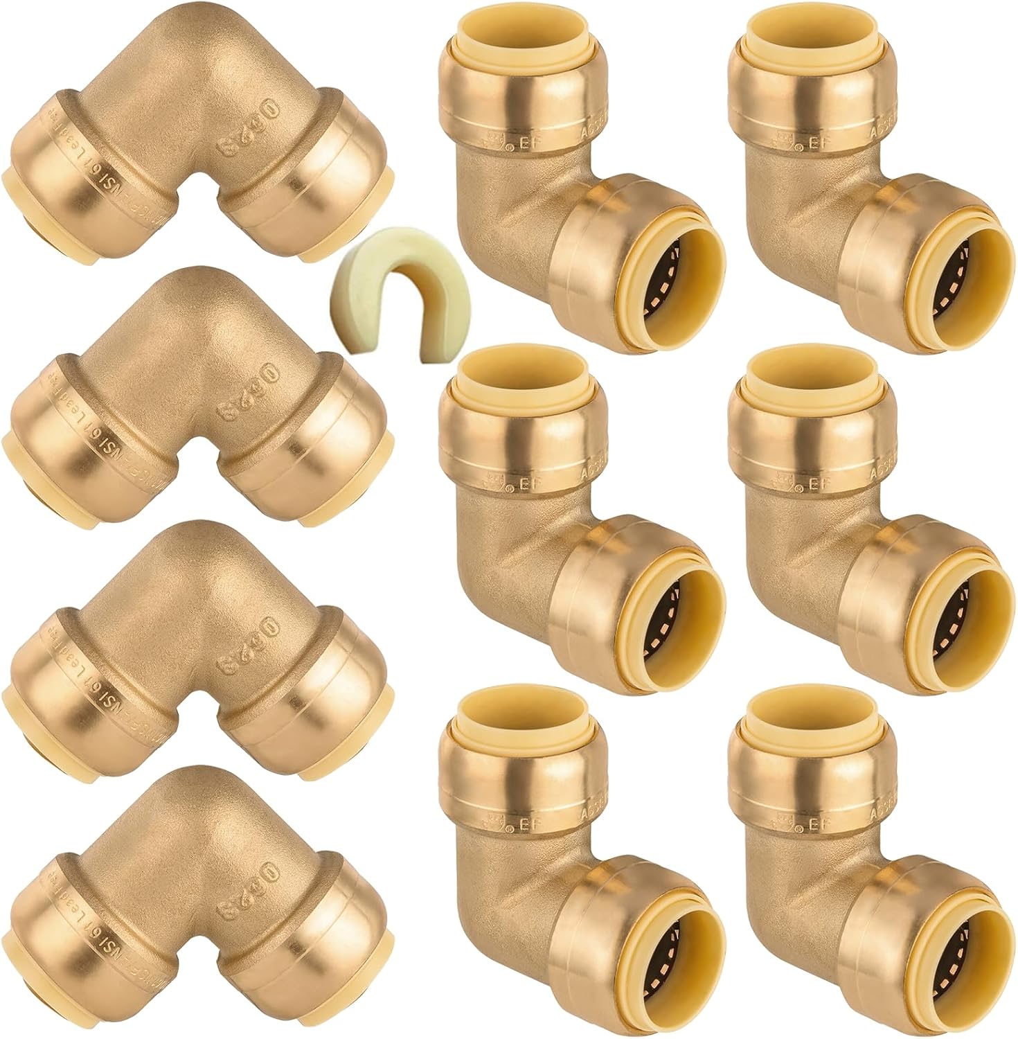 10-Pack Pushfit 90 Degree Elbow Fittings for Plumbing Needs