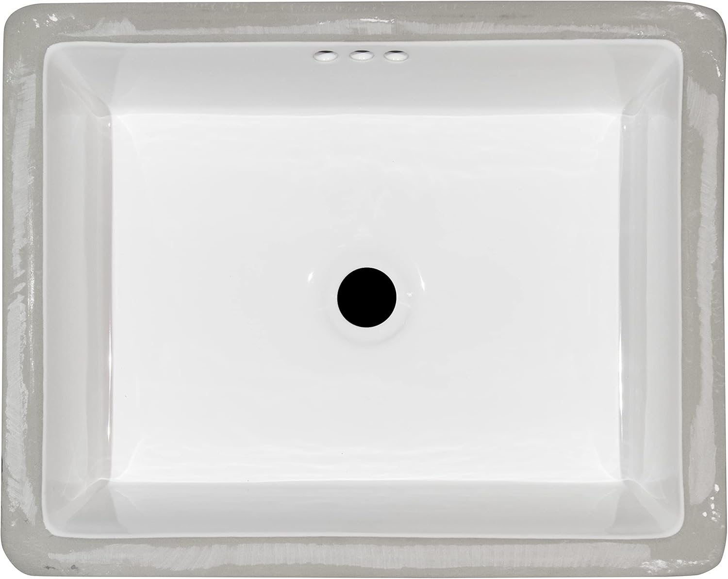 MSI 17x13 inch Flat Rectangle Porcelain Bathroom Vessel Sink