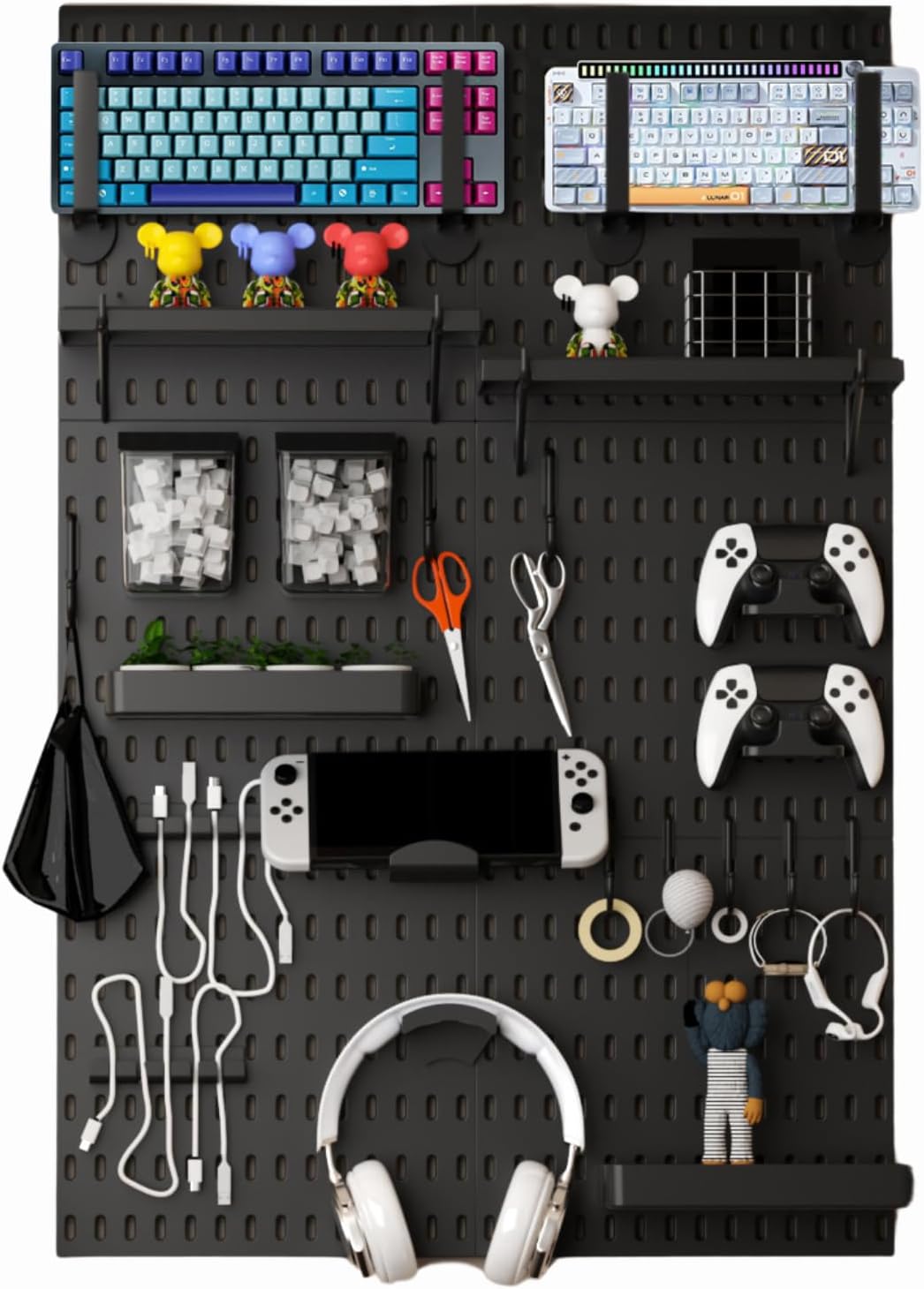 Keepo Pegboard Combination Kit for Gaming Setup and Organizing