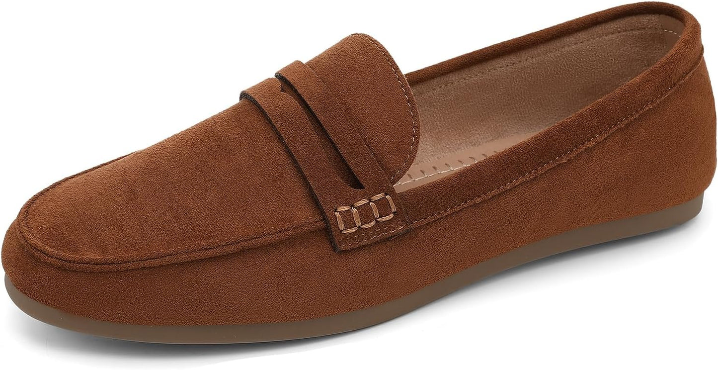 UBFEN Womens Penny Loafers Comfortable Lightweight Walking Flats