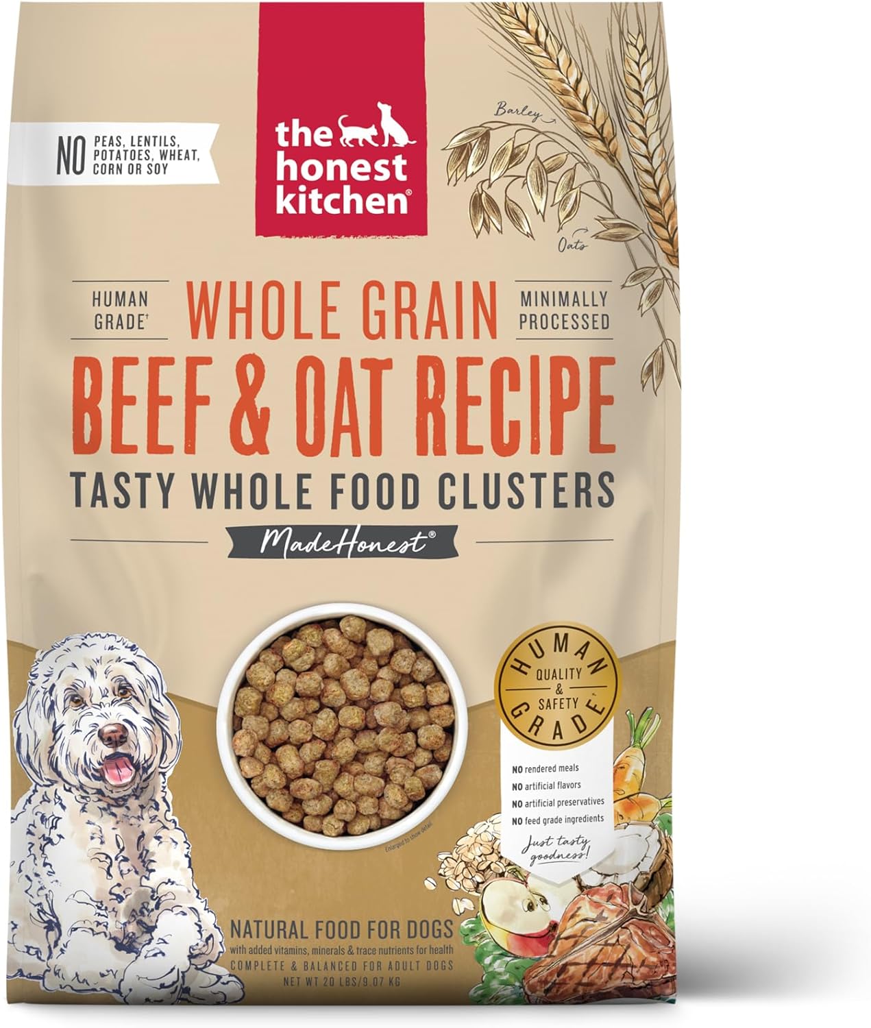 Human Grade Whole Food Clusters Dry Dog Food for Healthy Pets