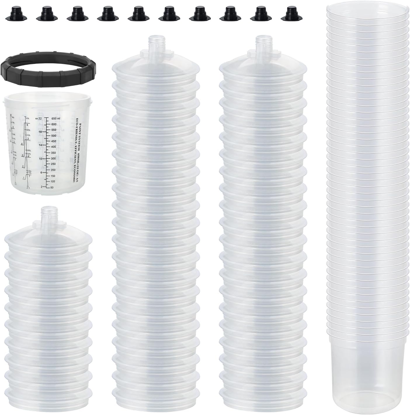 NIHAO Disposable Paint Sprayer Mixing Cup Kit for Efficient Use