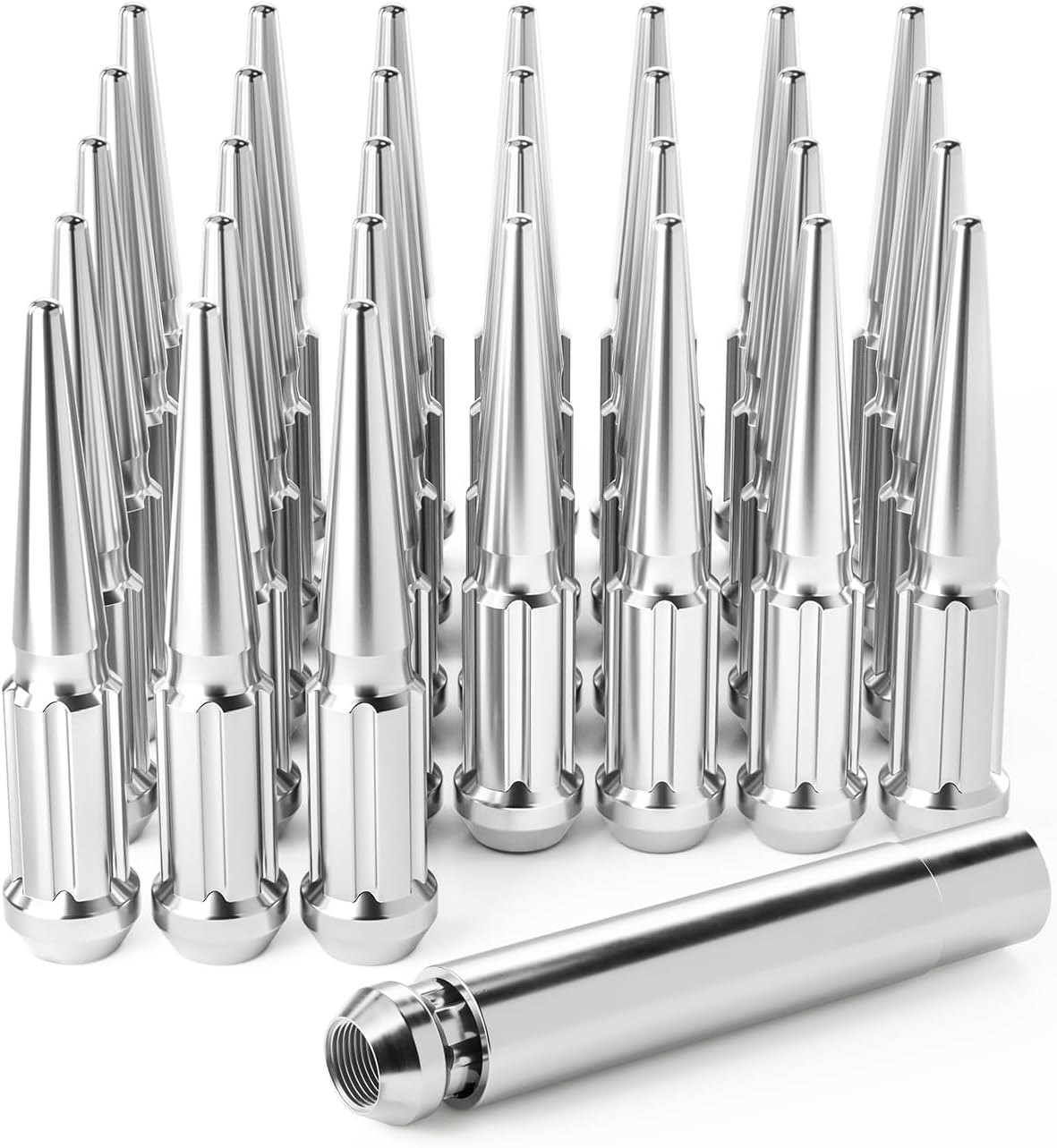 Orion Motor Tech 14mmx1.5 Chrome Lug Nuts for Chevy Ram Ford