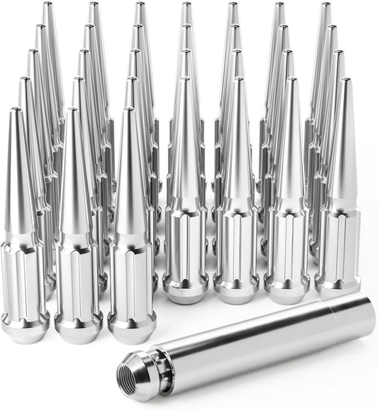 Orion Motor Tech 14mmx1.5 Chrome Lug Nuts for Chevy Ram Ford
