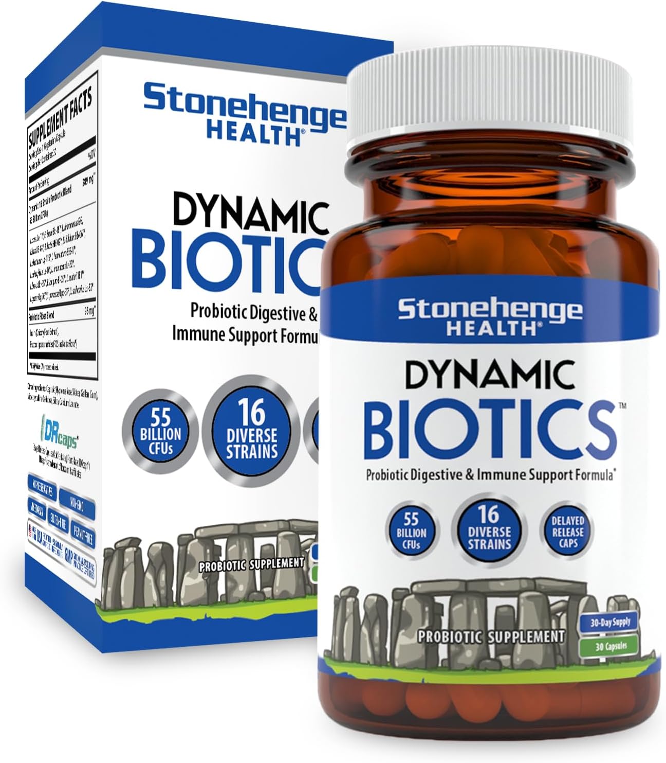 Dynamic Biotics Probiotics 55 Billion CFU for Gut Health