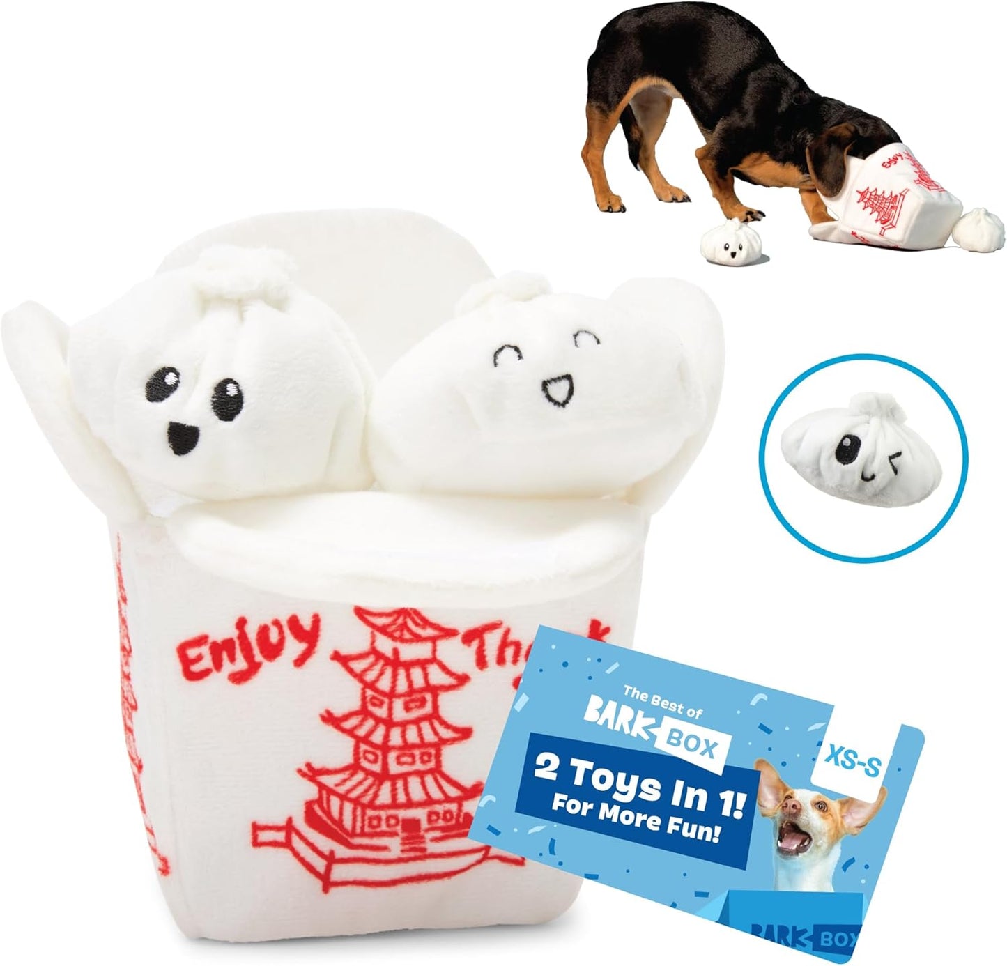 BarkBox 2-in-1 Interactive Dog Toy - Tearable & Squeaky Fun!