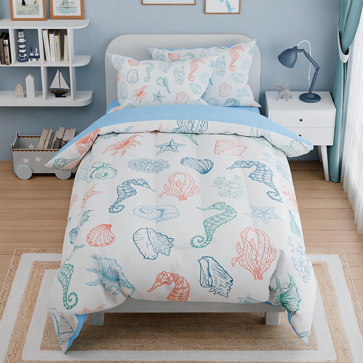Kids Bedding Set for Girls Boys, Ultra Soft Microfiber Comforter