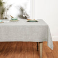 Solino Home Linen Tablecloth 60 x 120 in Oyster Grey - Handcrafted