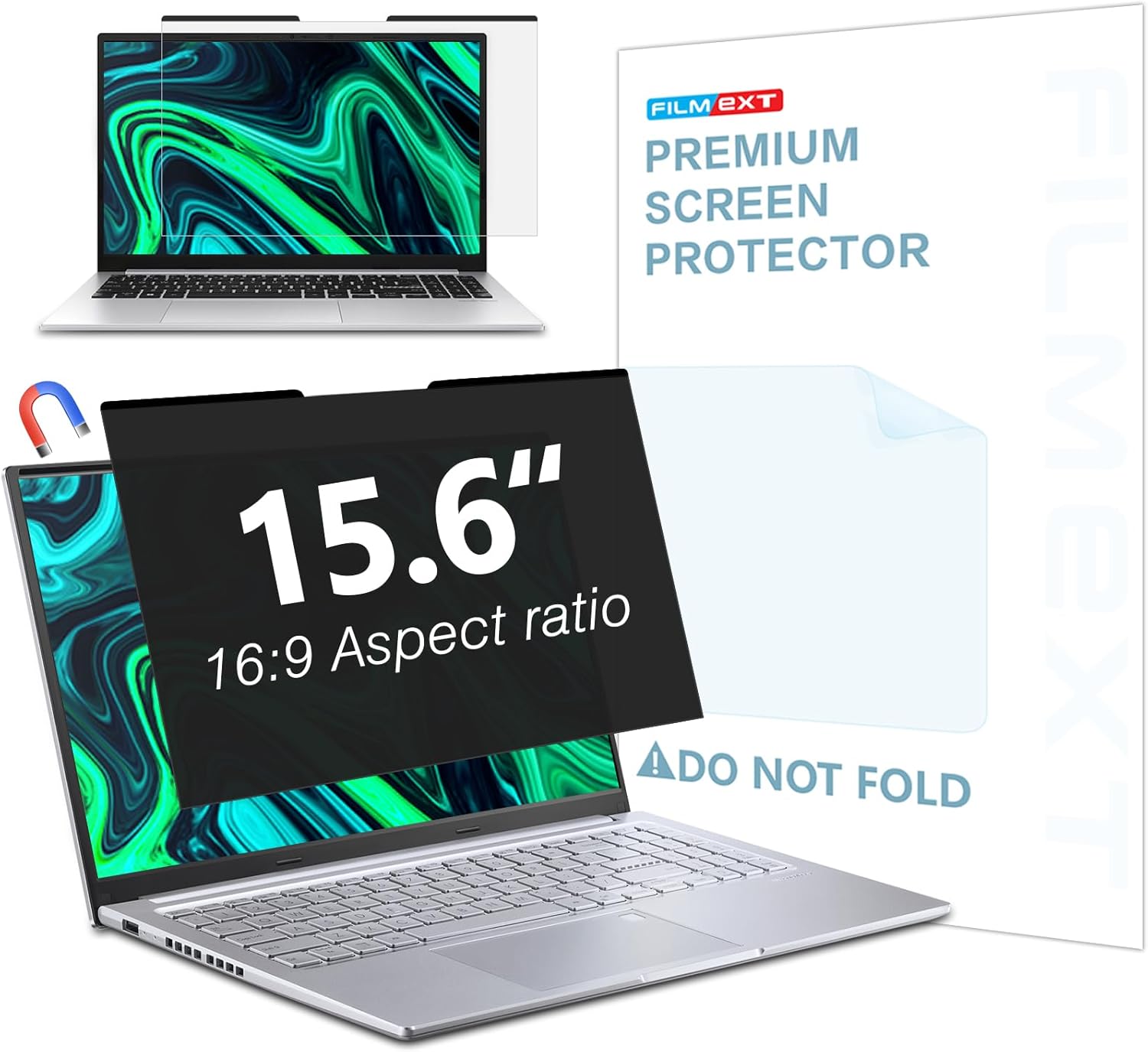 FILMEXT Magnetic Laptop Privacy Screen 15.6 Inch Anti Glare