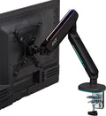 Single 27-45 RGB Gaming Monitor Arm Desk Mount - Adjustable RGB