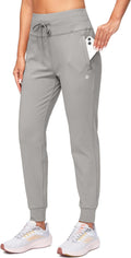 Fleece Lined High Waisted Joggers - Warm, Water Resistant Fit Gradual