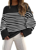 ANRABESS Oversized Fuzzy Knit Pullover Sweater - Cozy Everyday Women's