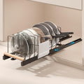 Pull Out Pots and Pans Organizer Under Cabinet - Expandable Lid & Pan