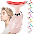 Facial Massager for Face and Neck - Red Light Therapy Wand (Pink)