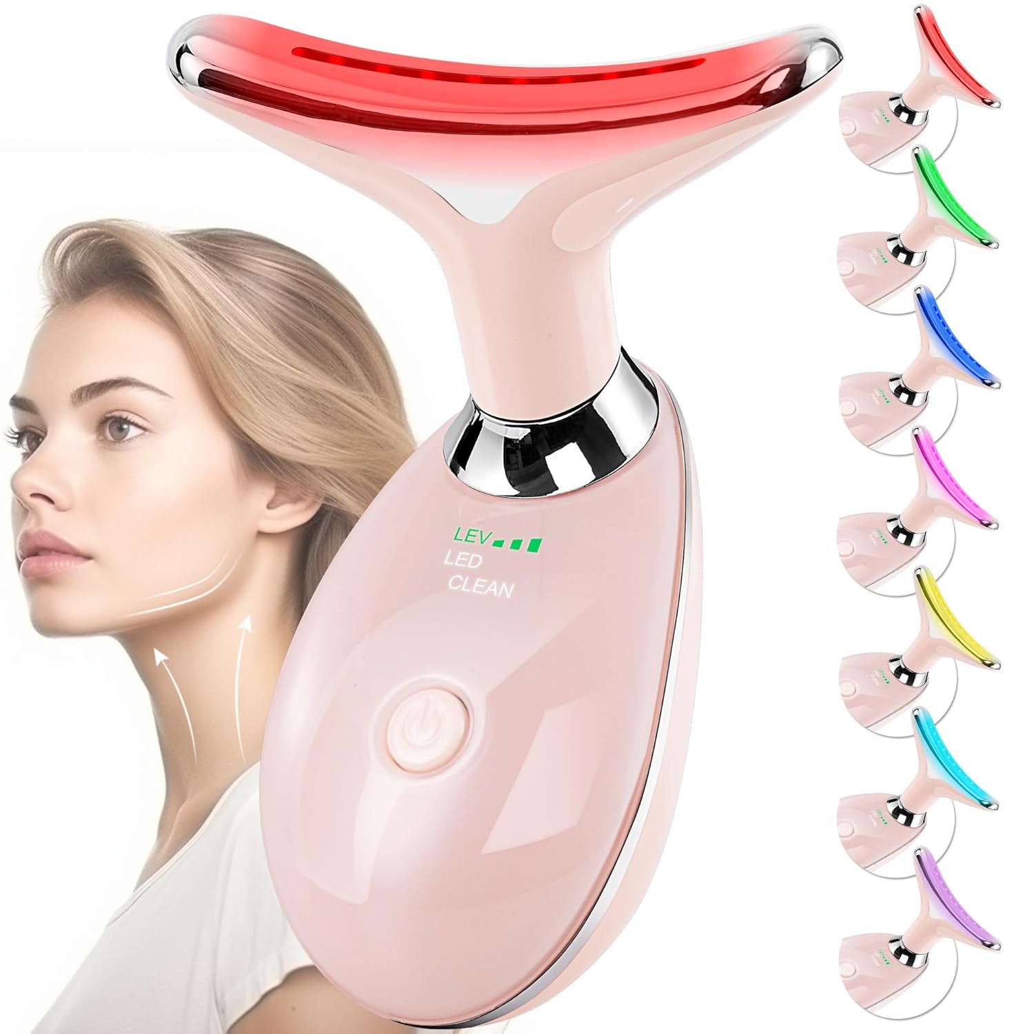 Facial Massager for Face and Neck with Red Light Therapy